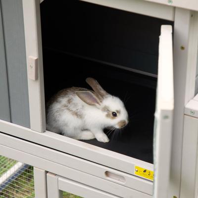 Show full view: Coziwow by Jaxpety Wooden Rabbit Hutch Bunny Cage Two Story Habitats slide 7 of 11