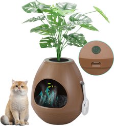 Coziwow Cat Litter Box Plant Hidden with Smart Odor Removal System & Scoop, Brown
