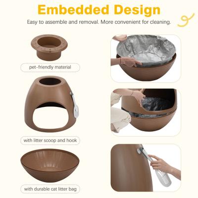 Coziwow Cat Litter Box Plant Hidden with Smart Odor Removal System & Scoop