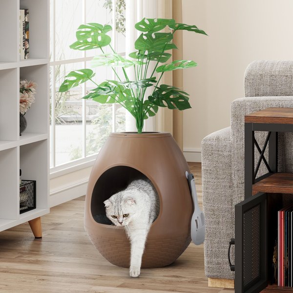 Coziwow Cat Litter Box Plant Hidden with Smart Odor Removal System & Scoop