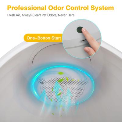 Show full view: Coziwow Cat Litter Box Plant Hidden with Smart Odor Removal System & Scoop, White slide 7 of 9