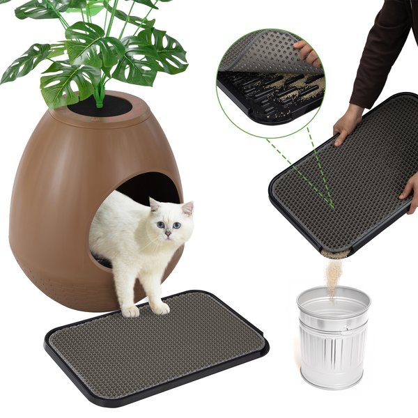Show full view: Coziwow Cat Litter Trapping Mat Double Layer Urine Proof slide 9 of 10