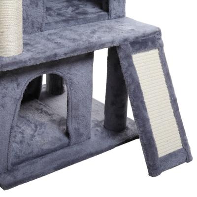 Show full view: Coziwow Cat Tree & Condo with Toy, 34-inch, Grey slide 5 of 11