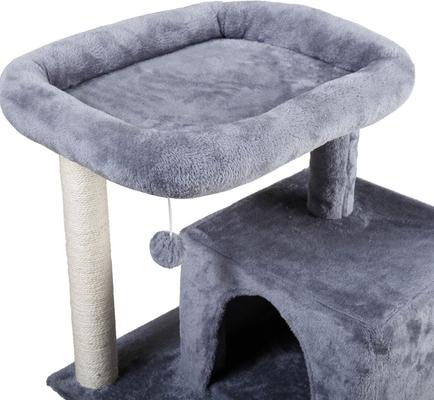Show full view: Coziwow Cat Tree & Condo with Toy, 34-inch, Grey slide 6 of 11