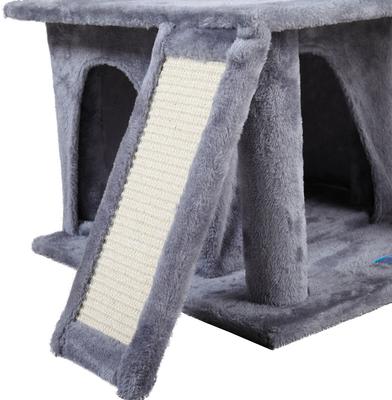Show full view: Coziwow Cat Tree & Condo with Toy, 34-inch, Grey slide 8 of 11