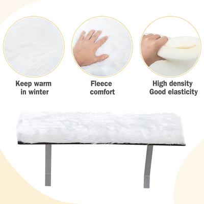 Show full view: Coziwow Cat Window Perch & Windowsill Bed with Soft Cushion, White slide 3 of 11