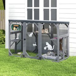 Coziwow Catio Scratcher Cat House, Grey