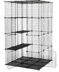 Coziwow DIY 4-Door Large Cat Cage Playpen, Black, 72-in slide 2 of 9