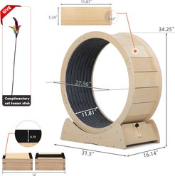 Coziwow Exercise Wheel with Lock & Teaser Cat Treadmill slide 2 of 9