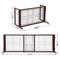 Show in main carousel: Coziwow Extra Wide Adjustable Wooden Freestanding Dog Gate, Brown slide 4 of 7