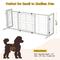 Show in main carousel: Coziwow Extra Wide Adjustable Wooden Freestanding Dog Gate, White slide 4 of 8