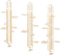 Coziwow Floor to Ceiling Adjustable Height Cat Tree Tower, 98-114in, Yellow slide 2 of 9