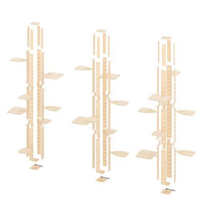 Show full view: Coziwow Floor to Ceiling Adjustable Height Cat Tree Tower, 98-114in, Yellow slide 2 of 11