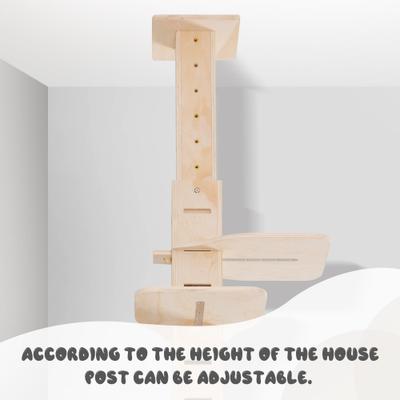 Show full view: Coziwow Floor to Ceiling Adjustable Height Cat Tree Tower, 98-114in, Yellow slide 6 of 11