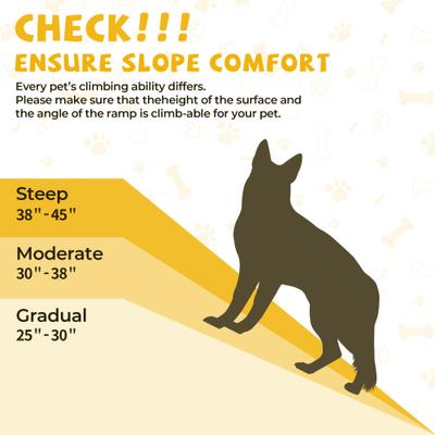 Show full view: Coziwow Foldable Dog Car Ramp with Stairs, Black, 61-in slide 3 of 9