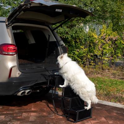 Show full view: Coziwow Folding Portable Car Dog Stairs, Black slide 2 of 10