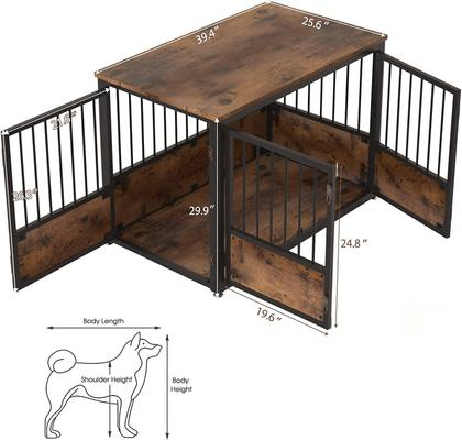 Show full view: Coziwow Furnituer Style with 3 Doors Dog Crate, Esppreso, Large slide 5 of 9