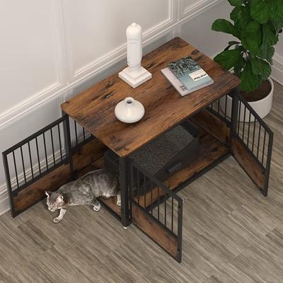 Show full view: Coziwow Furnituer Style with 3 Doors Dog Crate, Esppreso, Large slide 6 of 9