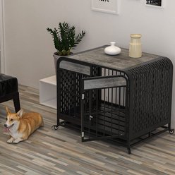 Coziwow Furniture Style Heavy Duty Dog Crate, Gray, Small