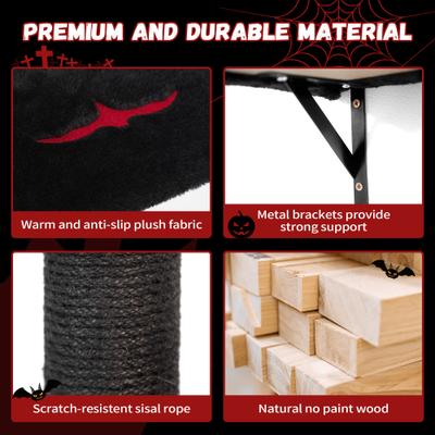 Show full view: Coziwow Gothic Luxury Wall-Mounted Climbing Shelves & Cat Tree slide 3 of 7