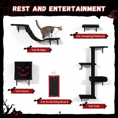 Show full view: Coziwow Gothic Luxury Wall-Mounted Climbing Shelves & Cat Tree slide 5 of 7
