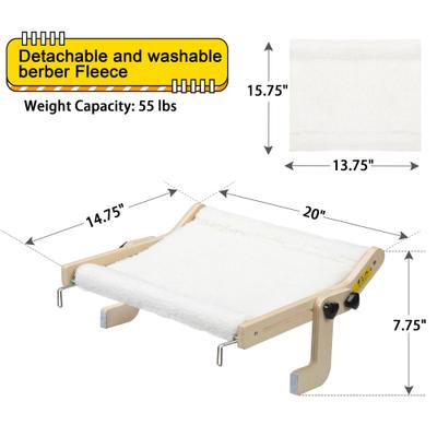 Show full view: Coziwow Indoor Hammock for Window Cat Perch, White slide 2 of 11