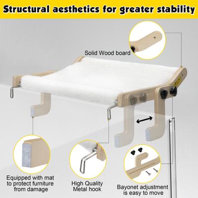 Show full view: Coziwow Indoor Hammock for Window Cat Perch, White slide 8 of 11