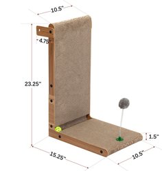 Coziwow L-Shaped Cat Scratcher Toy, Walnut slide 2 of 9