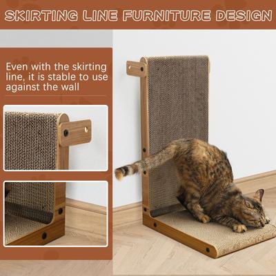 Show full view: Coziwow L-Shaped Cat Scratcher Toy, Walnut slide 8 of 11