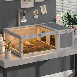 Coziwow Light Support Reptile & Turtle Habitat Enclosure, Grey
