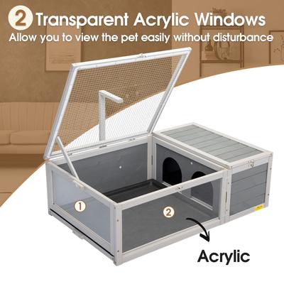 Show full view: Coziwow Light Support Reptile & Turtle Habitat Enclosure, Grey slide 6 of 11