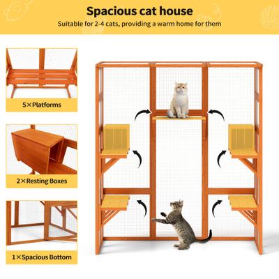 Show full view: Coziwow Outdoor Cat Cage Playpen, Large slide 7 of 13