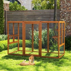 Coziwow Outdoor Cat Playpen with Sunshine Panel, Orange