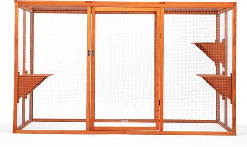 Show full view: Coziwow Outdoor Cat Playpen with Sunshine Panel, Orange slide 7 of 7