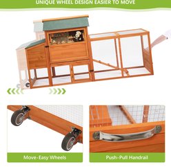 Coziwow Outdoor House with Nesting Box Wooden Small Animal & Poultry cage, 82-L, Orange slide 2 of 9