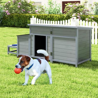 Show full view: Coziwow Outdoor Insulated Dog House Kennel, Large, Grey slide 2 of 10