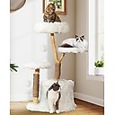 Coziwow 42-in Real Branch Cat Tree, White