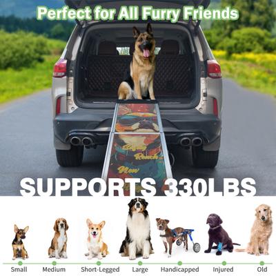 Show full view: Coziwow Telescoping Aluminum Foldable Dog Car Ramp, Multicolored slide 6 of 10