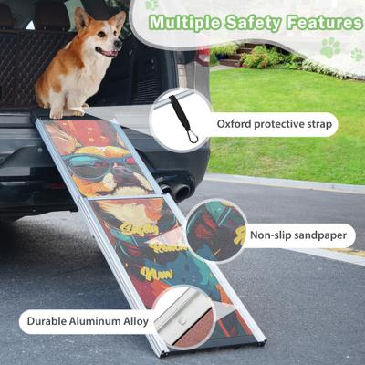 Show full view: Coziwow Telescoping Aluminum Foldable Dog Car Ramp, Multicolored slide 3 of 10