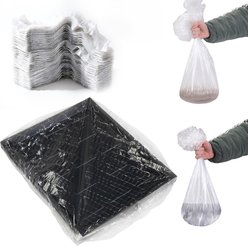 Coziwow Tray Liner Bags Waterproof Litter Polypropylene Rabbit Cage-Accessory, Transparent, 50 count, Large
