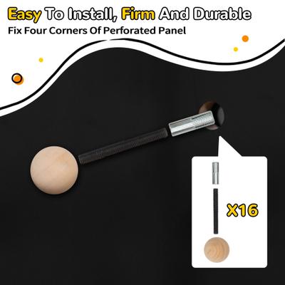 Show full view: Coziwow Wall-Mounted Cat Climber Scratcher Shelves on Pegboard, Black slide 8 of 12