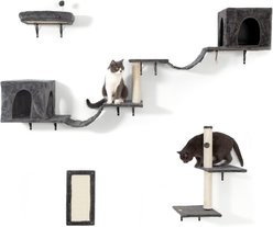 Coziwow Wall Mounted Cat Shelves, Dark Grey, Large