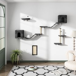 Coziwow Wall Mounted Cat Shelves, Dark Grey, Large slide 2 of 9