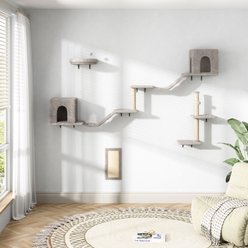 Coziwow Wall Mounted Cat Shelves, Grey, Large slide 2 of 9