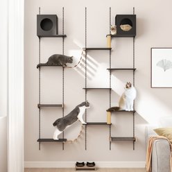 Coziwow Wall Mounted Cat Shelves Set, Black