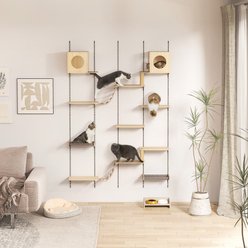 Coziwow Wall Mounted Cat Shelves Set, Burlywood