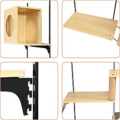 Coziwow Wall Mounted Cat Shelves Set, Burlywood slide 2 of 9