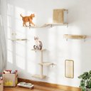 Coziwow Wall Mounted Shelves Set Cat Tree, Beige, 5-Pack