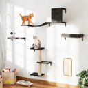 Coziwow Wall Mounted Shelves Set Cat Tree, Gray, 5-Pack