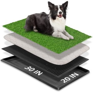 Coziwow Washable Puppy Pee Turf Grass Pad, 30 x 20-in